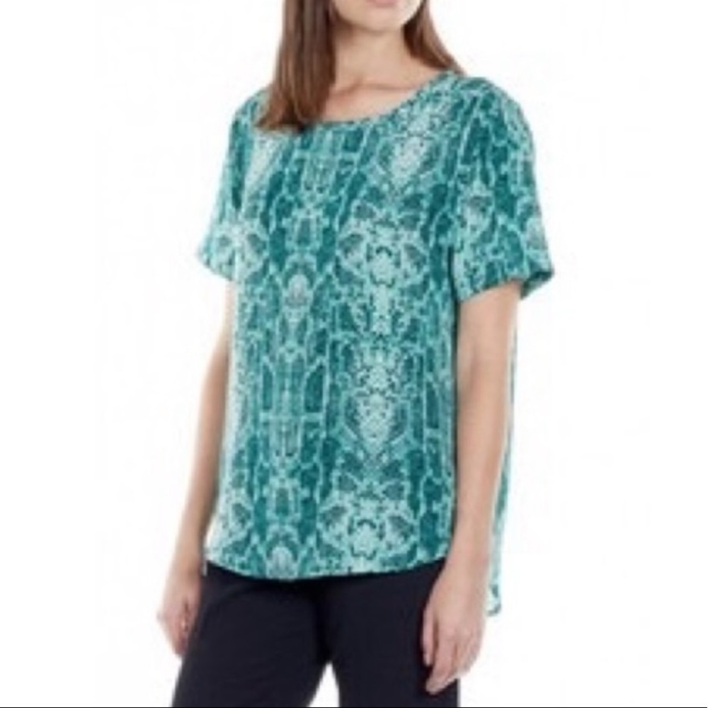 Equipment Riley Cobra Tee in Green Silk Sz S